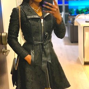 Bebe Lace Pea Coat - Classy dress-like coat